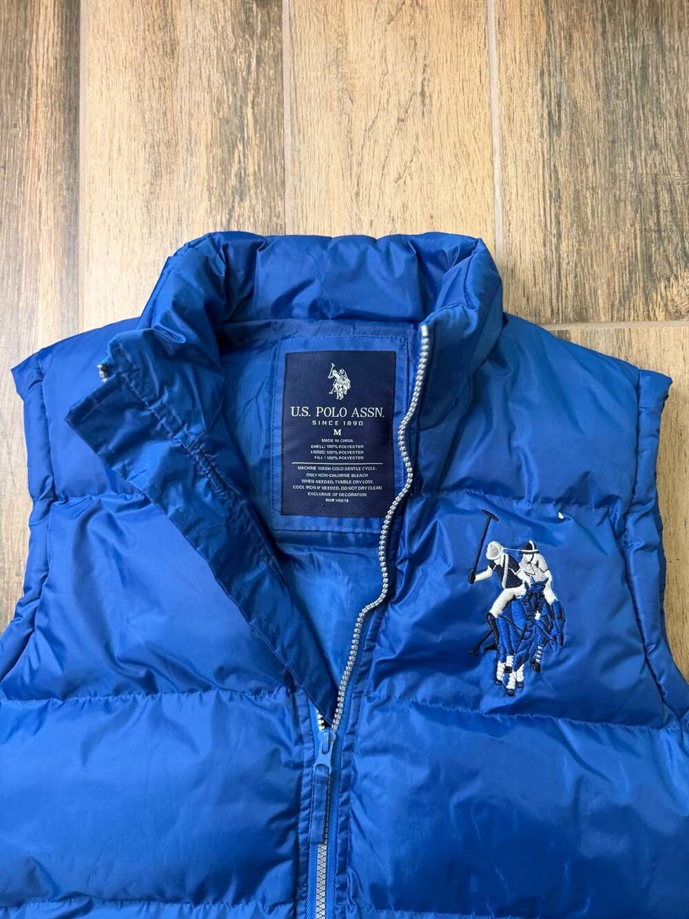 U.S. Polo Assn. Puffer Vest Size M Blue